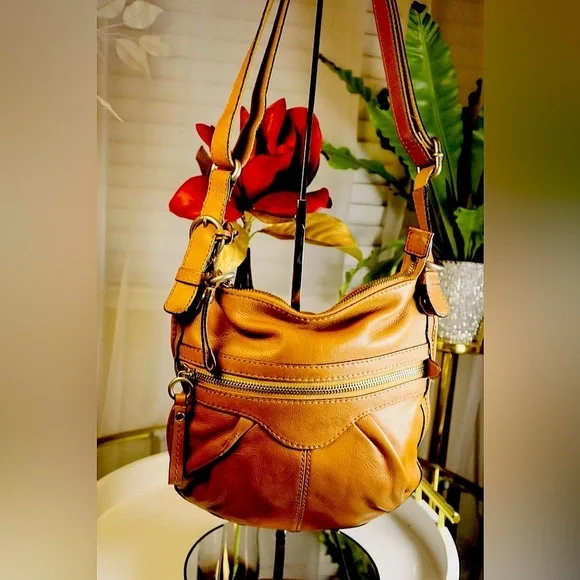 “Host Pick” Fossil Leather Bag Crossbody Messenger Designer Fashion Hip & Chic - Picture 4 of 9